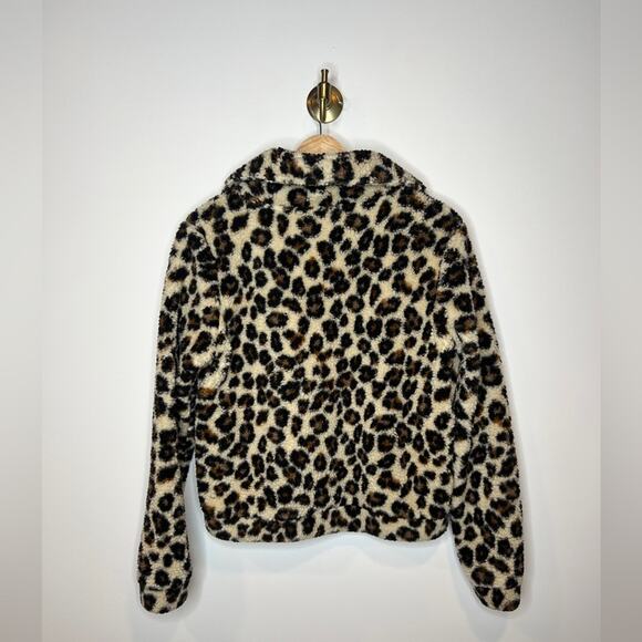 Z Supply Cheetah Animal Print Teddy Sherpa Jacket - Picture 2 of 4